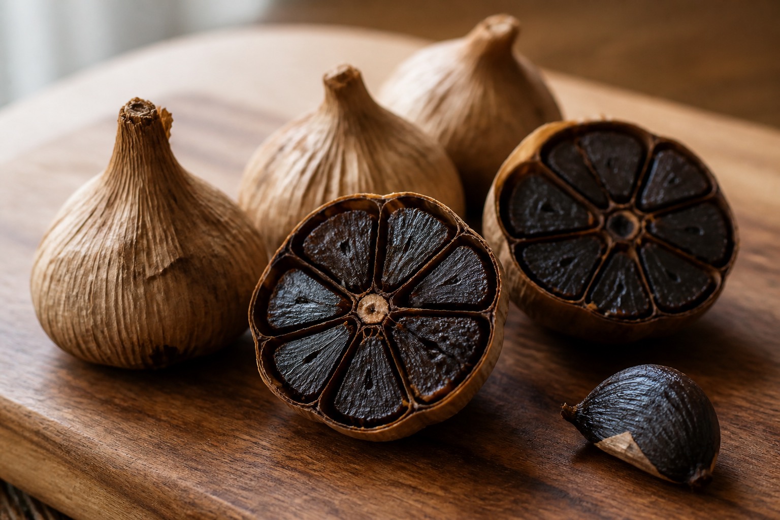 Black garlic cross-section