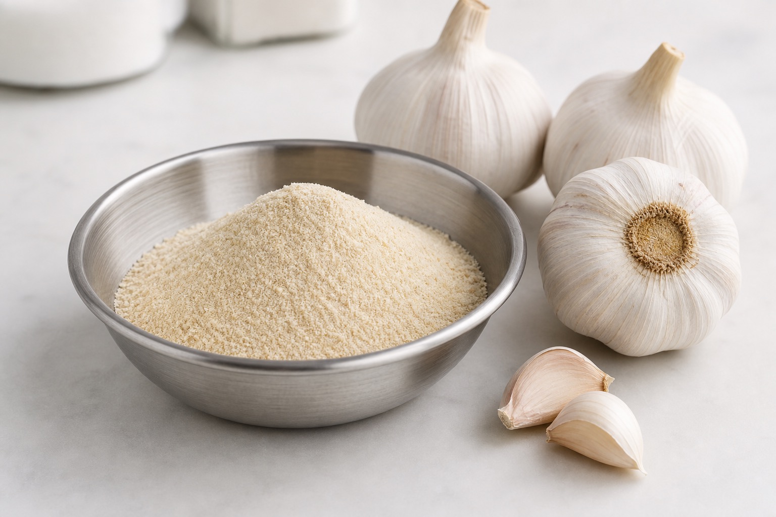 Garlic powder close-up
