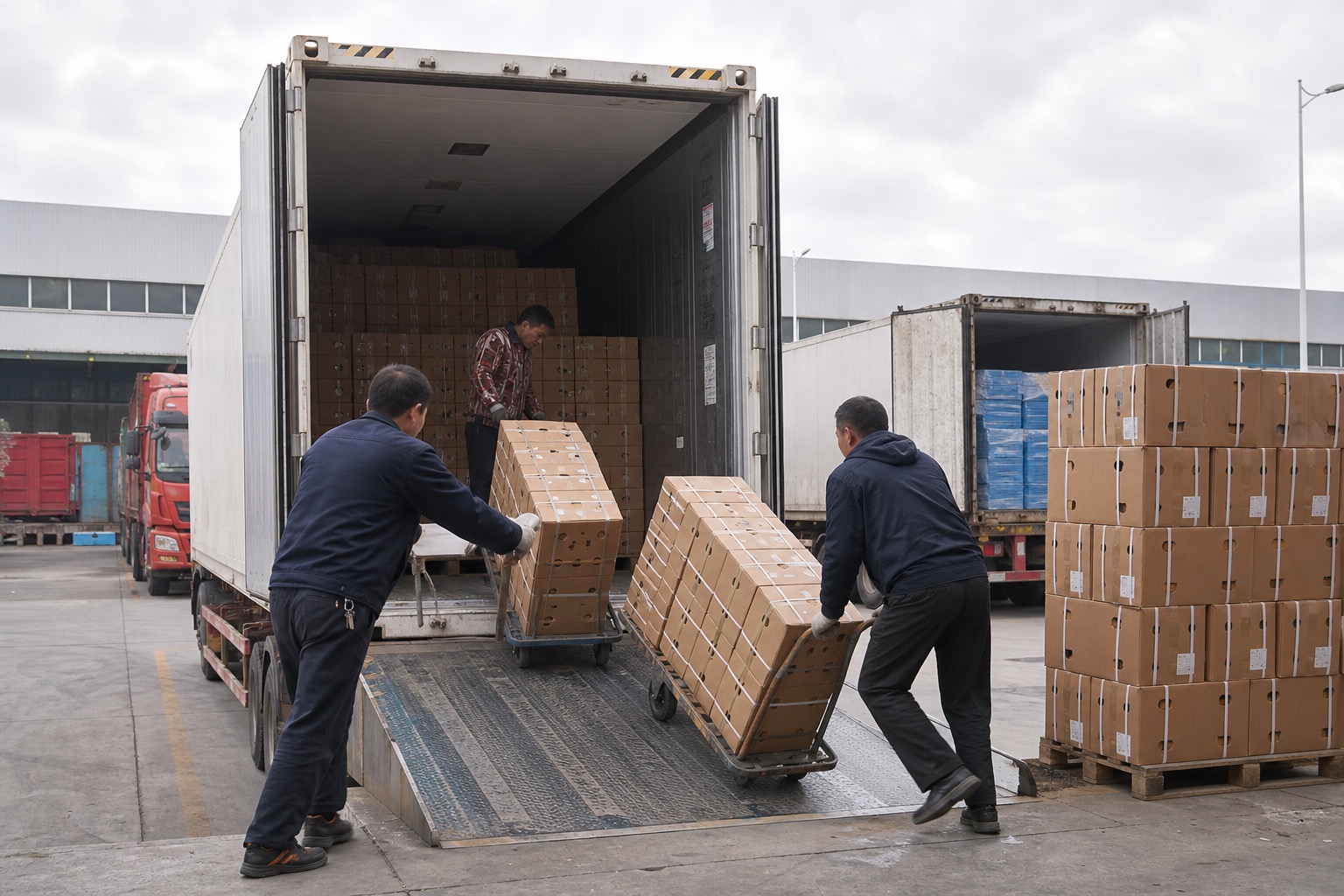 Container loading at logistics yard